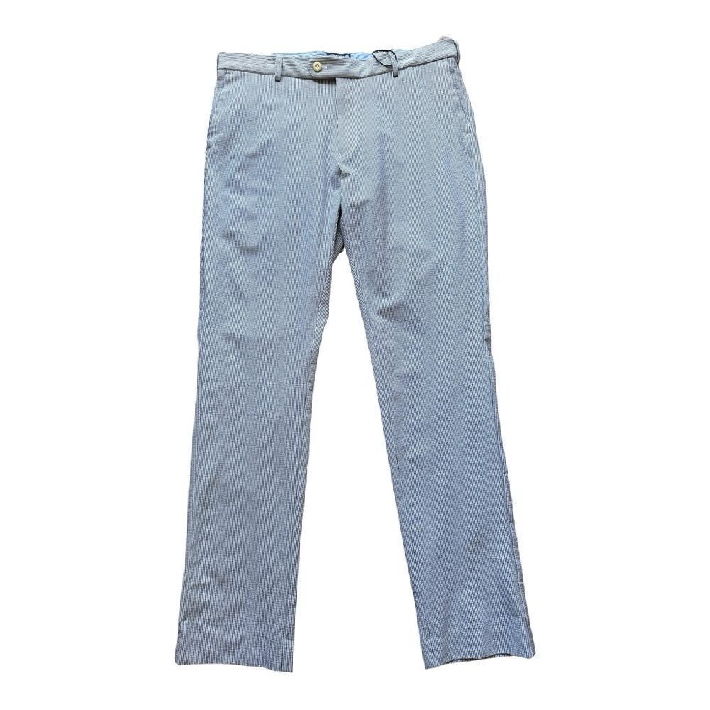 Peter Millar Crown Crafted Matlock Seersucker Performance Trousers Golf Preppy